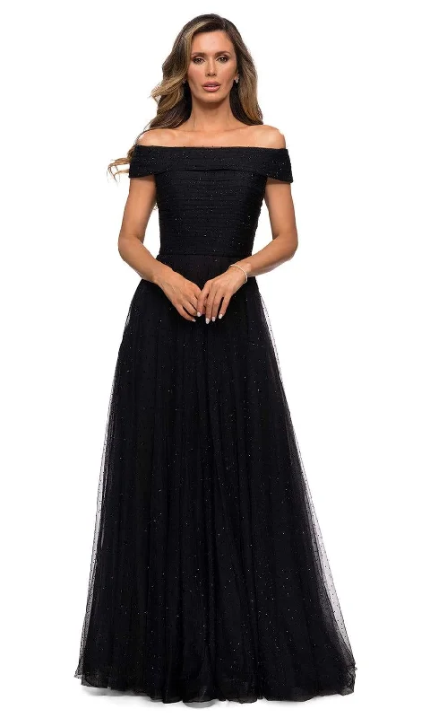 Today’s Deals, Tomorrow’s Regrets!Today’s Deals, Tomorrow’s Regrets!La Femme - Pleat-Ornate Off Shoulder A-Line Gown 28051SC - 1 pc Black In Size 14 Available Today’s Deals, Tomorrow’s Regrets!Today’s Deals, Tomorrow’s Regrets!La Femme - Pleat-Ornate Off Shoulder A-Line Gown 28051SC - 1 pc Black In Size 14 Available
