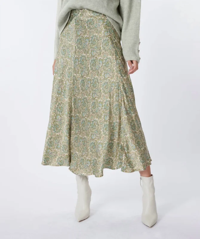 Save More with Every Purchase!Save More with Every Purchase!Long Hideaway Print Skirt In Olive Save More with Every Purchase!Save More with Every Purchase!Long Hideaway Print Skirt In Olive