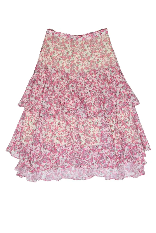 Get More, Spend Less – Shop Now!Get More, Spend Less – Shop Now!LoveShackFancy - Cream Tiered Midi Skirt w/ Pink Floral Print Sz M Get More, Spend Less – Shop Now!Get More, Spend Less – Shop Now!LoveShackFancy - Cream Tiered Midi Skirt w/ Pink Floral Print Sz M