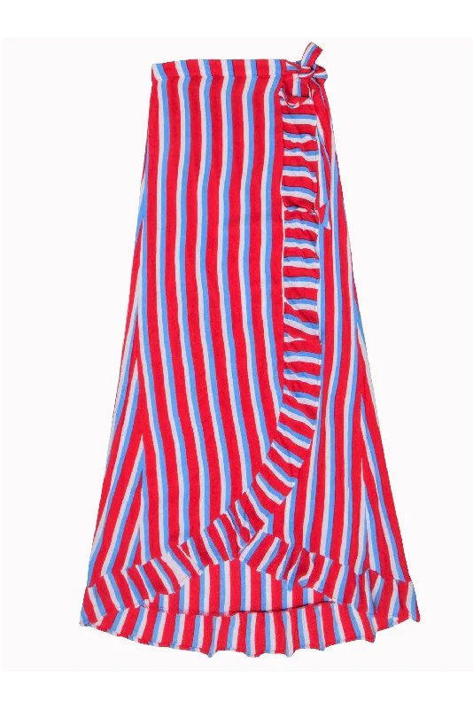 Save More with Every Purchase!Save More with Every Purchase!Lovers & Friends - Red, White & Blue Stripe Wrap Maxi Skirt Sz S Save More with Every Purchase!Save More with Every Purchase!Lovers & Friends - Red, White & Blue Stripe Wrap Maxi Skirt Sz S