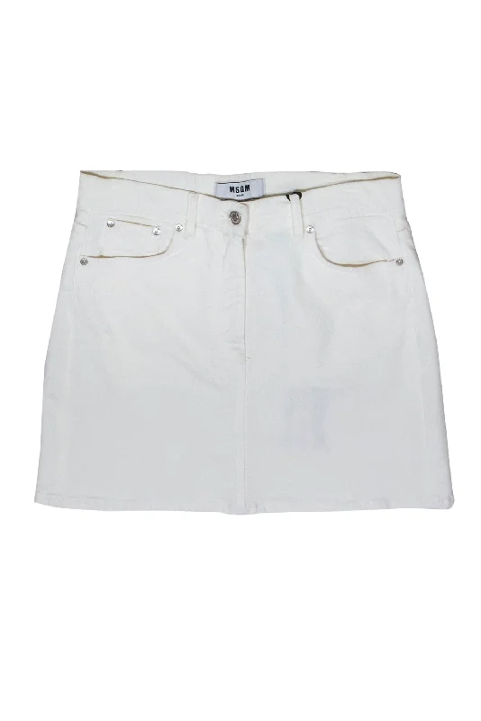 More Discounts, More Joy!More Discounts, More Joy!MSGM - White Mini Skirt Sz 8