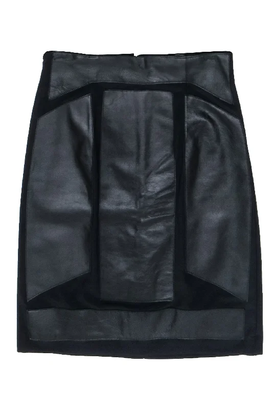 Your Best Deals Are Here!Your Best Deals Are Here!Nicole Miller - Black Leather Panel Pencil Skirt Sz 10 Your Best Deals Are Here!Your Best Deals Are Here!Nicole Miller - Black Leather Panel Pencil Skirt Sz 10
