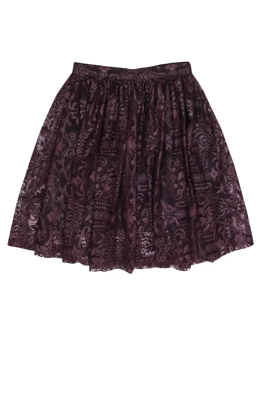 Must-Have Deals Inside!Must-Have Deals Inside!Parker – Purple Lace A-Line Skirt Sz 4 Must-Have Deals Inside!Must-Have Deals Inside!Parker – Purple Lace A-Line Skirt Sz 4