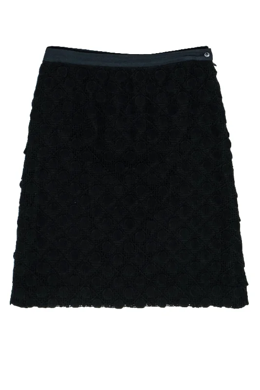 Get It Before It’s Gone!Get It Before It’s Gone!Piazza Sempione - Black & Navy Cotton Eyelet Pencil Skirt w/ Polka Dots Sz 10 Get It Before It’s Gone!Get It Before It’s Gone!Piazza Sempione - Black & Navy Cotton Eyelet Pencil Skirt w/ Polka Dots Sz 10