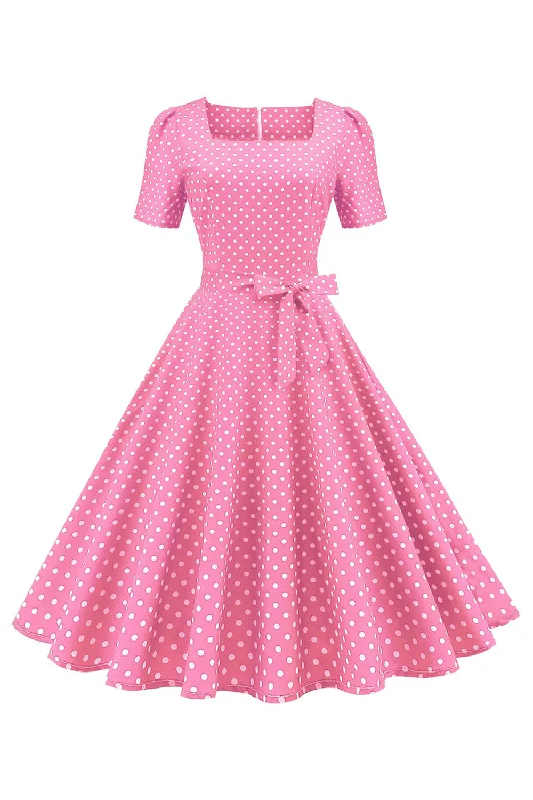 The Sale You’ve Been Waiting For!The Sale You’ve Been Waiting For!Pink Polka Dots Short Sleeves 1950s Dress The Sale You’ve Been Waiting For!The Sale You’ve Been Waiting For!Pink Polka Dots Short Sleeves 1950s Dress
