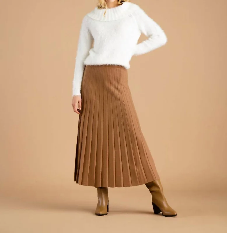 Biggest Sale of the Season!Biggest Sale of the Season!Pleated Long Skirt In Camel
