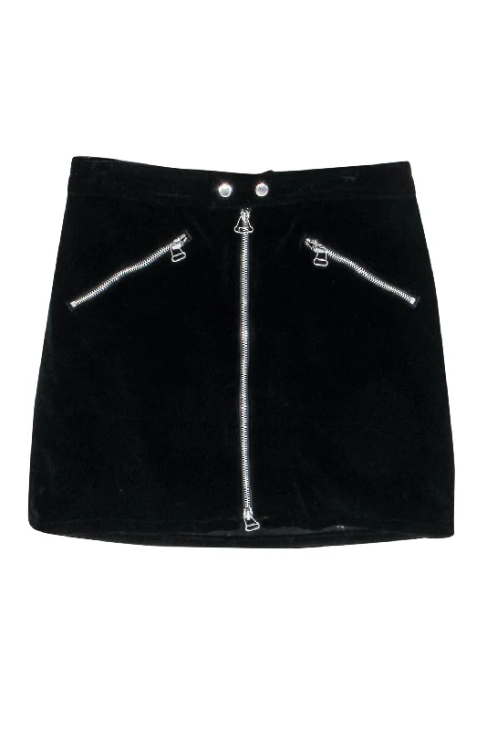 Mega Sale Happening Now!Mega Sale Happening Now!Rag & Bone - Black Velvet Zipper Front Miniskirt Sz 8 Mega Sale Happening Now!Mega Sale Happening Now!Rag & Bone - Black Velvet Zipper Front Miniskirt Sz 8