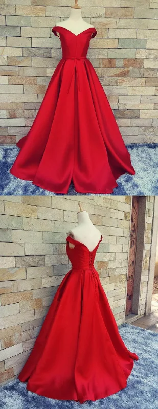 Steals and Deals Await!Steals and Deals Await!red long satin prom dress     cg20383