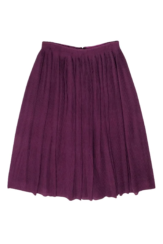 Unbeatable Prices!Unbeatable Prices!Reiss - Eggplant Purple Pleated Midi Skirt Sz 4