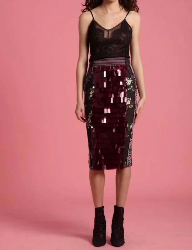 Upgrade for Less!Upgrade for Less!Sequined Tile Skirt In Pink