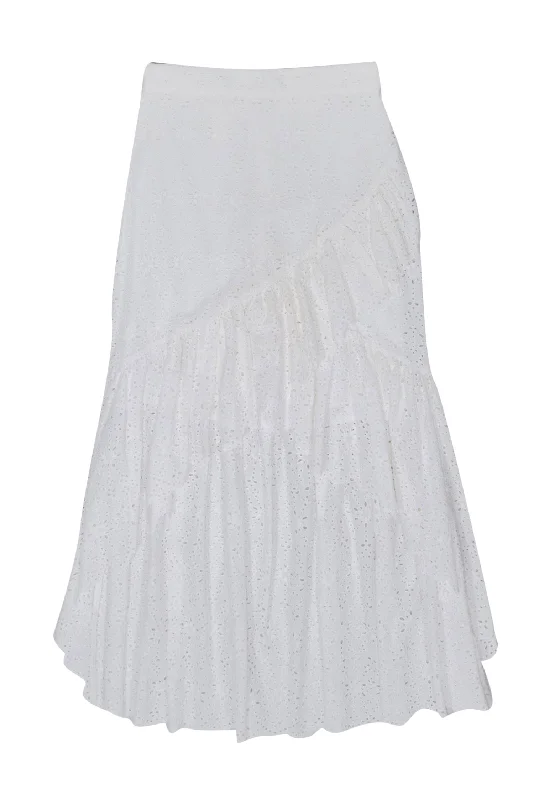 Find the Best Deals Here!Find the Best Deals Here!Sir - White Eyelet Lace Ruffle Front High-Low Skirt Sz 4 Find the Best Deals Here!Find the Best Deals Here!Sir - White Eyelet Lace Ruffle Front High-Low Skirt Sz 4