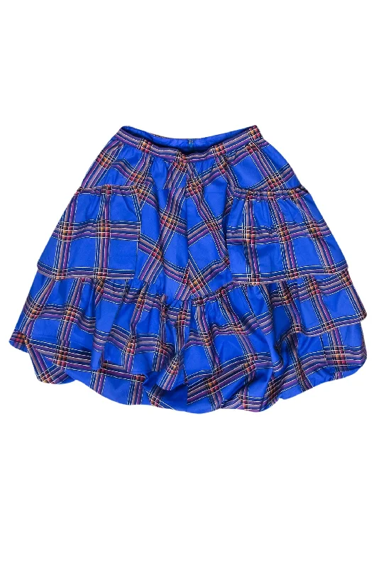 Hurry! While Supplies Last!Hurry! While Supplies Last!Maeve - Blue Plaid Tiered Mini Bubble Skirt Sz 0 Hurry! While Supplies Last!Hurry! While Supplies Last!Maeve - Blue Plaid Tiered Mini Bubble Skirt Sz 0