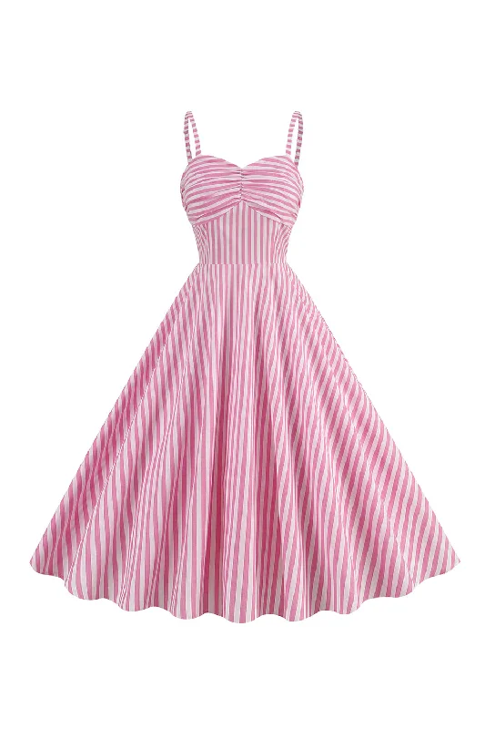 Lowest Prices Guaranteed!Lowest Prices Guaranteed!Spaghetti Straps Pink Stripes Swing 1950s Dress Lowest Prices Guaranteed!Lowest Prices Guaranteed!Spaghetti Straps Pink Stripes Swing 1950s Dress