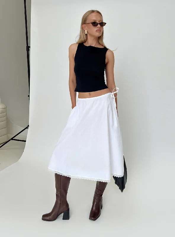 Find Your Perfect Deal Today!Find Your Perfect Deal Today!Taka Midi Skirt White