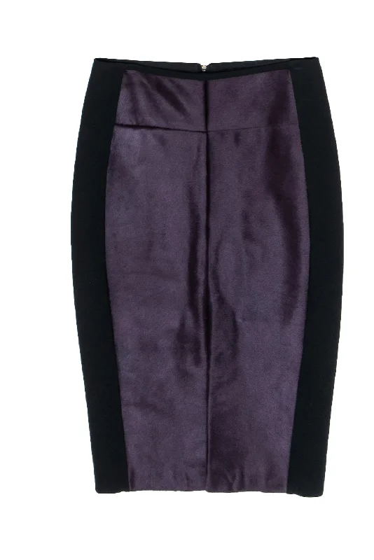 Shop Now and Save!Shop Now and Save!TED BAKER - Black & Purple Calf Hair Pencil Skirt Sz 8 Shop Now and Save!Shop Now and Save!TED BAKER - Black & Purple Calf Hair Pencil Skirt Sz 8
