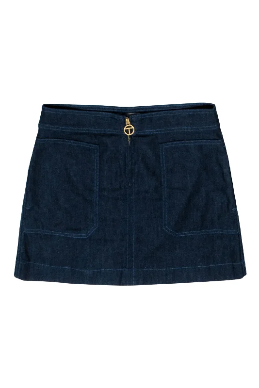 Your Discount is Waiting!Your Discount is Waiting!Tory Burch - Dark Wash Chambray Zipper Front Skirt Sz 6 Your Discount is Waiting!Your Discount is Waiting!Tory Burch - Dark Wash Chambray Zipper Front Skirt Sz 6