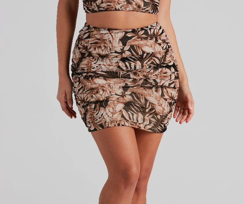 Flash Sale – Act Fast!Flash Sale – Act Fast!Tropical Getaway Mesh Mini Skirt