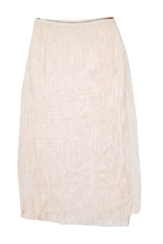 Shop Early, Save Big!Shop Early, Save Big!Vince - Ivory Pleated Slip Style Midi Skirt w/ Side Slit Sz M Shop Early, Save Big!Shop Early, Save Big!Vince - Ivory Pleated Slip Style Midi Skirt w/ Side Slit Sz M