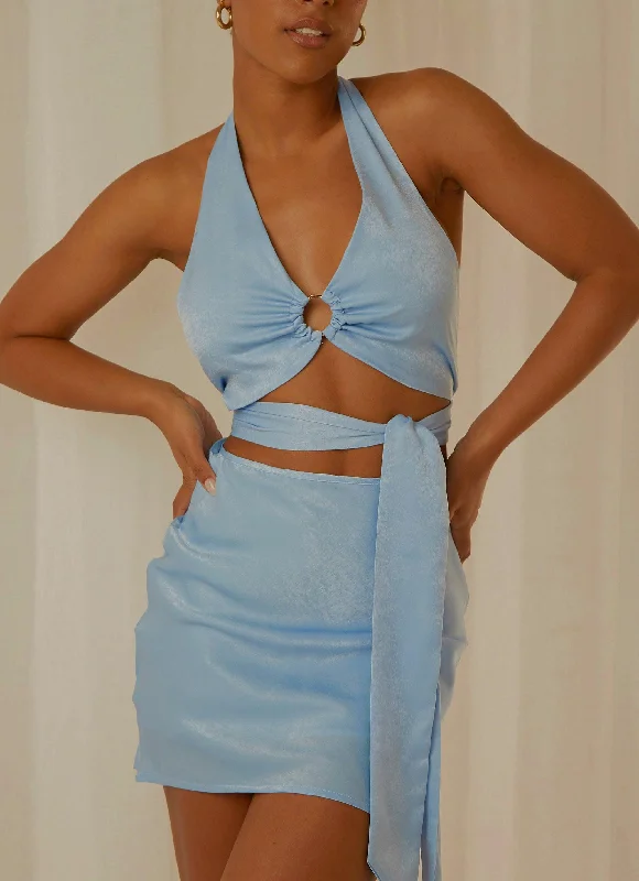 Find the Best Deals Here!Find the Best Deals Here!Weekend Plans Mini Skirt - Sky