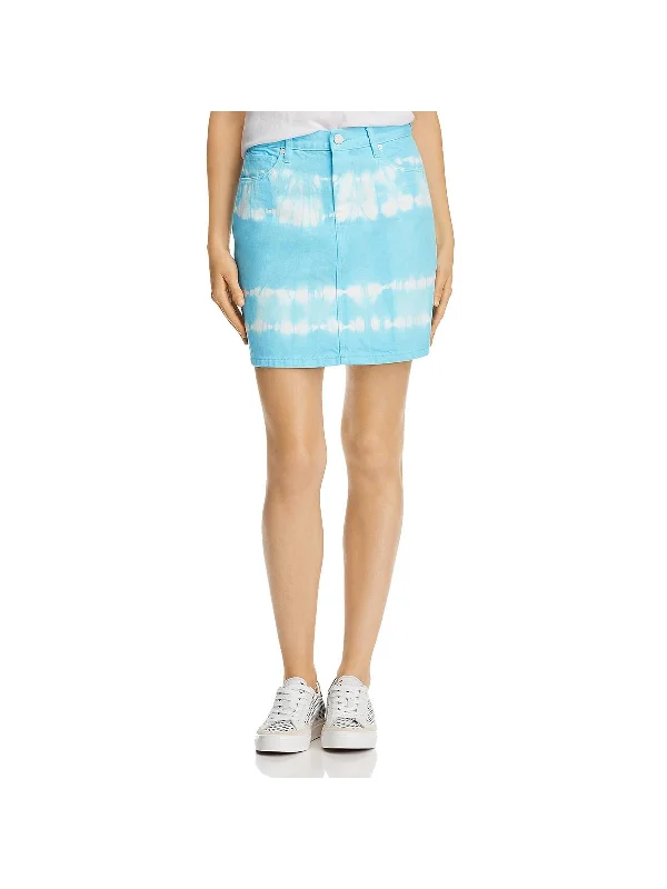 Snag the Best Prices Now!Snag the Best Prices Now!Womens Tie-Dye Short Denim Skirt