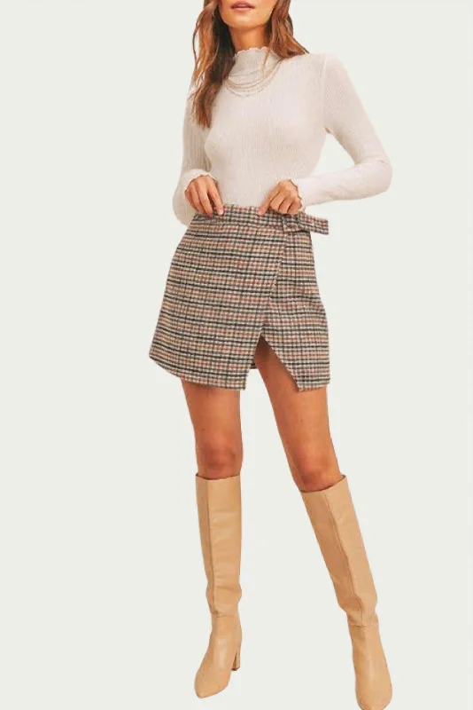 Buy More, Pay Less!Buy More, Pay Less!Wool-Blend Wrap Mini Skirt In Multi