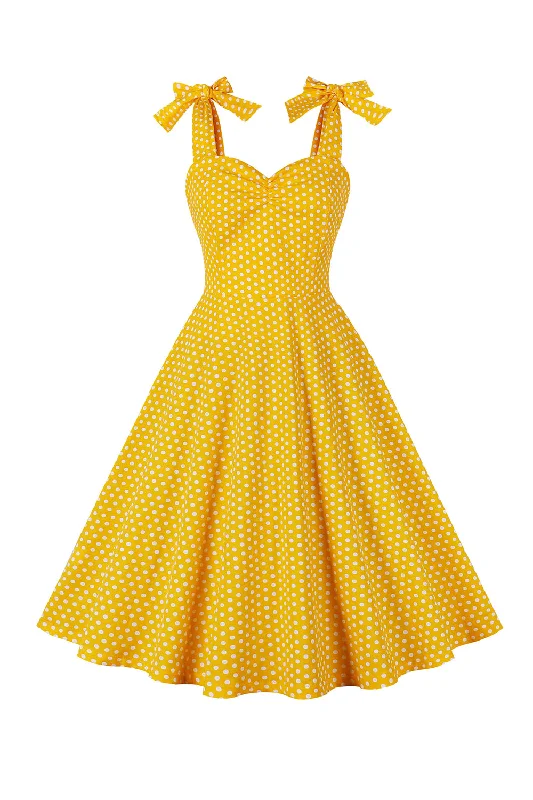 Biggest Sale of the Season!Biggest Sale of the Season!Yellow Polka Dots Sleeveless Spaghetti Straps Vintage Dress Biggest Sale of the Season!Biggest Sale of the Season!Yellow Polka Dots Sleeveless Spaghetti Straps Vintage Dress