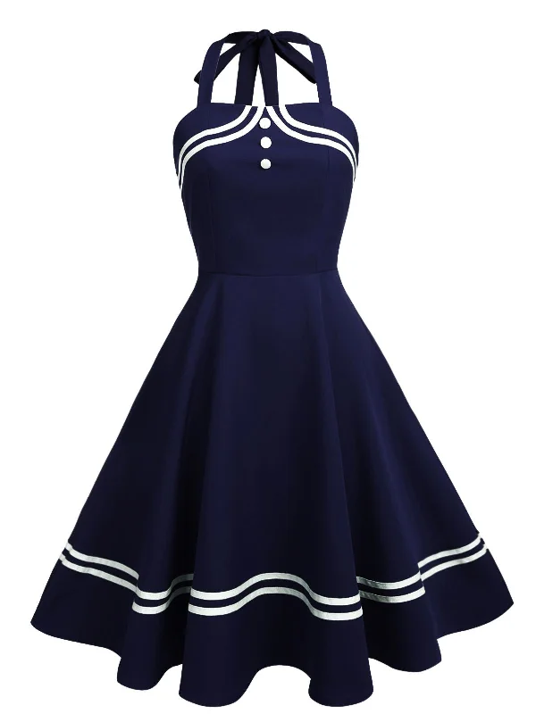 Find Your Perfect Deal Today!Find Your Perfect Deal Today!1950s Halter Navy Swing Dress Find Your Perfect Deal Today!Find Your Perfect Deal Today!1950s Halter Navy Swing Dress