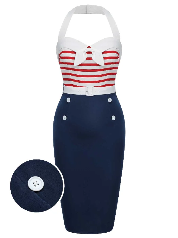 Get More, Spend Less – Shop Now!Get More, Spend Less – Shop Now!1960s Halter Stripes Bow Belted Dress Get More, Spend Less – Shop Now!Get More, Spend Less – Shop Now!1960s Halter Stripes Bow Belted Dress
