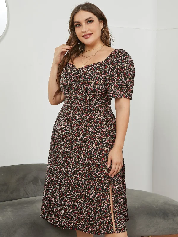 Huge Savings – Act Now!Huge Savings – Act Now!KittenAlarm - Plus Size Long floral collar and waist slit Dress Huge Savings – Act Now!Huge Savings – Act Now!KittenAlarm - Plus Size Long floral collar and waist slit Dress