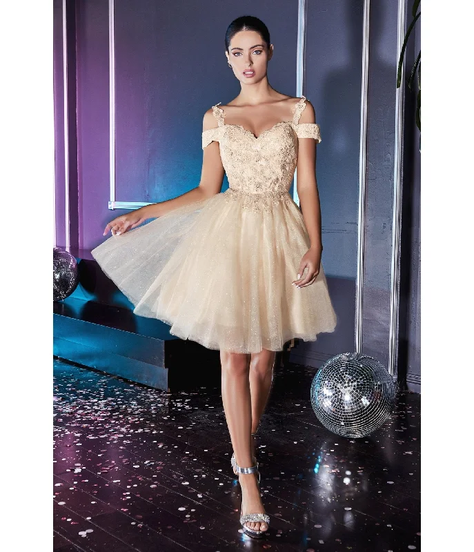 Hurry! While Supplies Last!Hurry! While Supplies Last!Cinderella Divine Champagne Glitter Tulle Cold Shoulder Homecoming Dress Hurry! While Supplies Last!Hurry! While Supplies Last!Cinderella Divine Champagne Glitter Tulle Cold Shoulder Homecoming Dress