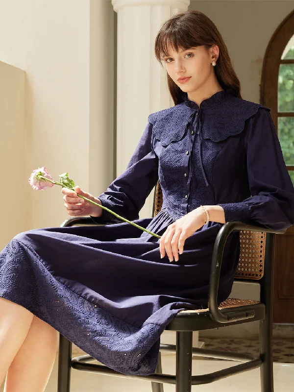 Save More with Every Purchase!Save More with Every Purchase!Laylah Detachable Collar Embroidered Panel Dress Save More with Every Purchase!Save More with Every Purchase!Laylah Detachable Collar Embroidered Panel Dress