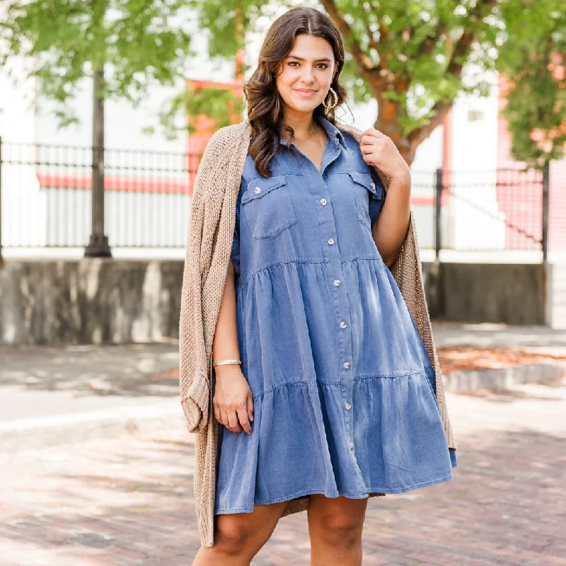 Special Discounts Inside!Special Discounts Inside!Lost In A Daze Dress, Navy