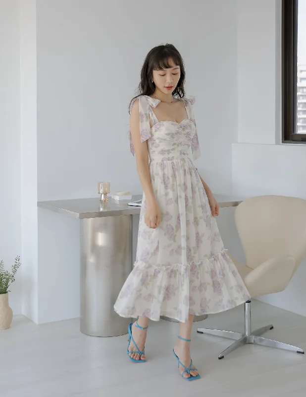 More Discounts, More Joy!More Discounts, More Joy!Melissa Floral Padded Dress in Purple More Discounts, More Joy!More Discounts, More Joy!Melissa Floral Padded Dress in Purple