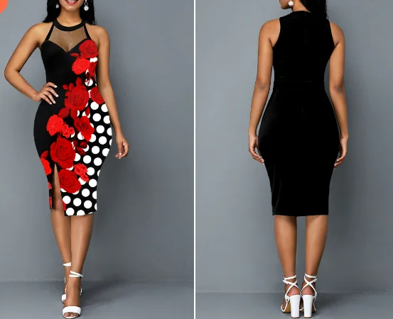 Limited Deals, Unlimited Savings!Limited Deals, Unlimited Savings!Polka Dot Side Slit Floral Print Dress Limited Deals, Unlimited Savings!Limited Deals, Unlimited Savings!Polka Dot Side Slit Floral Print Dress