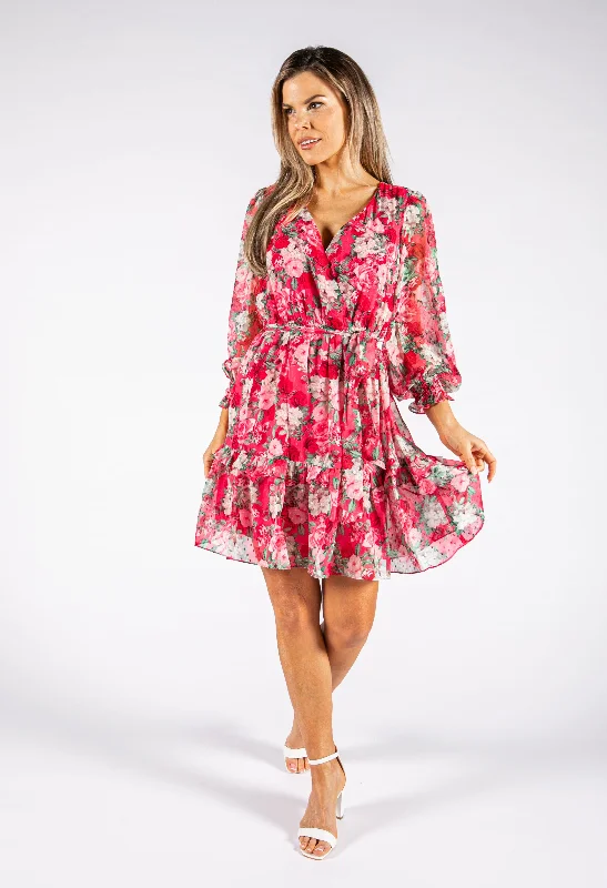 Save More with Every Purchase!Save More with Every Purchase!Rose Bloom Wrap Bodice Dress Save More with Every Purchase!Save More with Every Purchase!Rose Bloom Wrap Bodice Dress