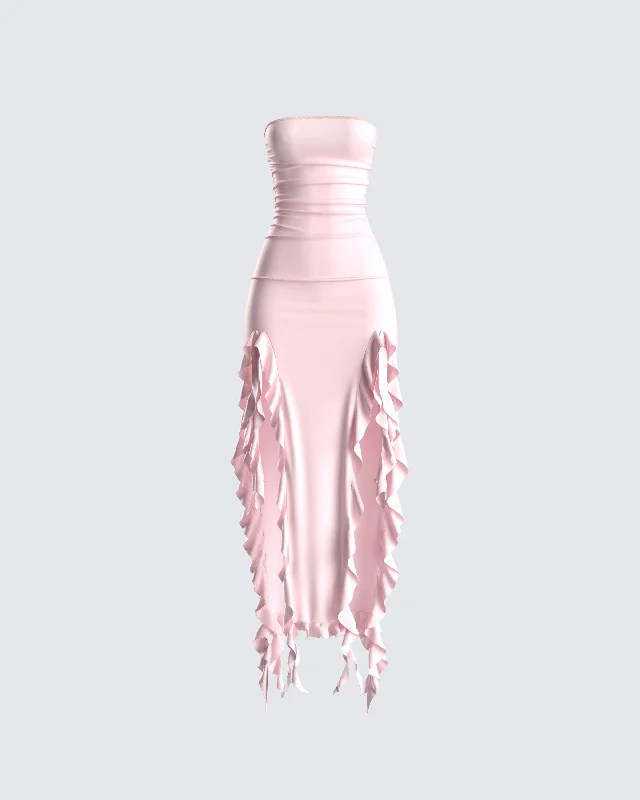 Seasonal Sale – Shop Now!Seasonal Sale – Shop Now!Sadira Pink Strapless Ruffle Dress Seasonal Sale – Shop Now!Seasonal Sale – Shop Now!Sadira Pink Strapless Ruffle Dress