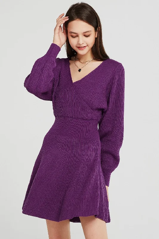 Unbeatable Prices!Unbeatable Prices!Taylor Ribbed Knit Surplice Dress