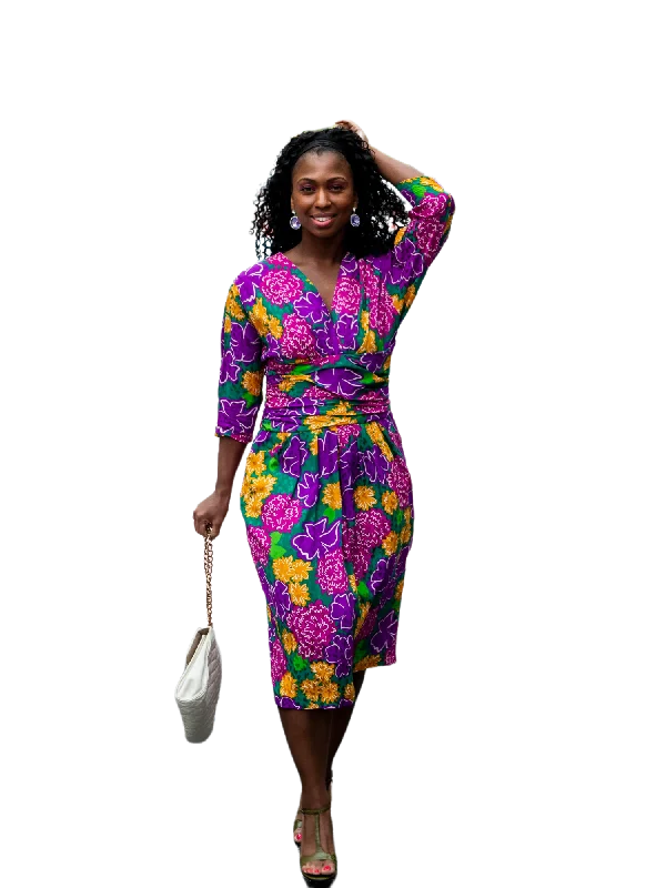Stock Up and Save!Stock Up and Save!Vintage pink purple floral ruched long sleeve dress sz 14 Stock Up and Save!Stock Up and Save!Vintage pink purple floral ruched long sleeve dress sz 14