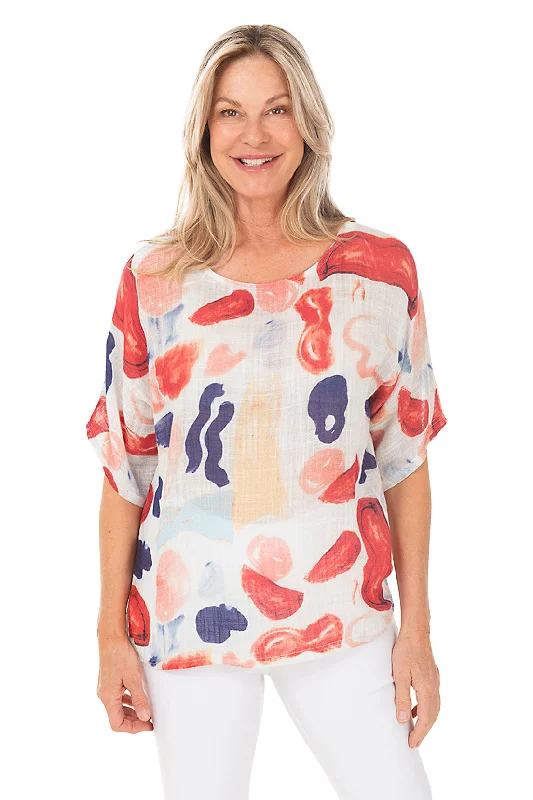 Savings You Can’t Ignore!Savings You Can’t Ignore!Pop Art Dolman Sleeve Gauze Blouse