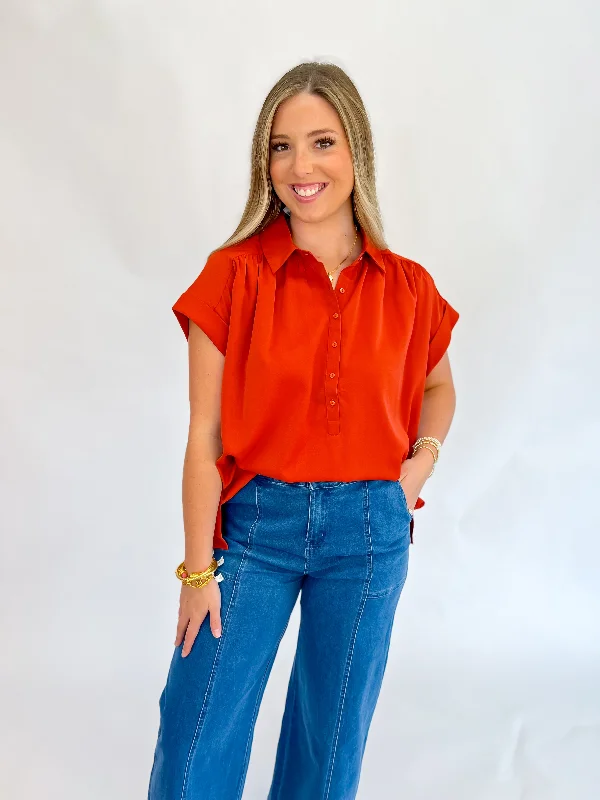 The Sale You’ve Been Waiting For!The Sale You’ve Been Waiting For!Cinnamon Collared Button Up Top