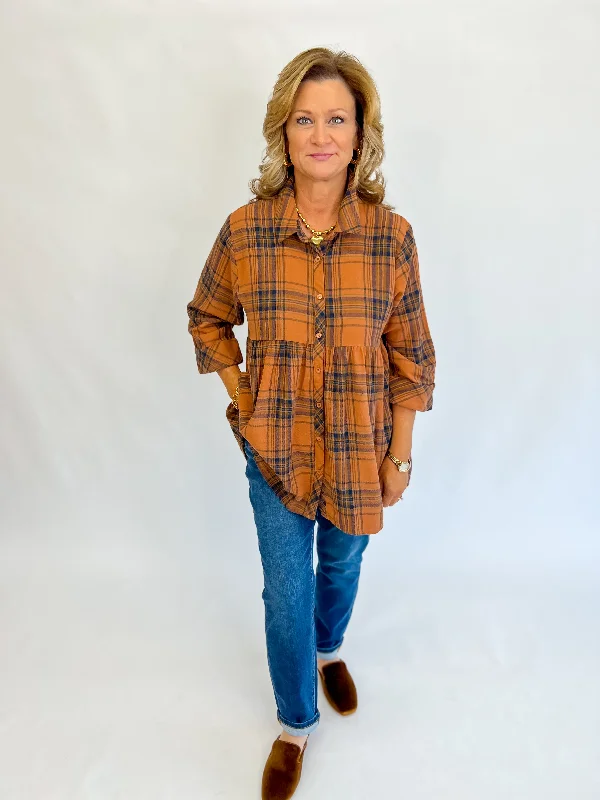 Unlock Huge Savings Now!Unlock Huge Savings Now!Feels Like Home Babydoll Tunic-Camel