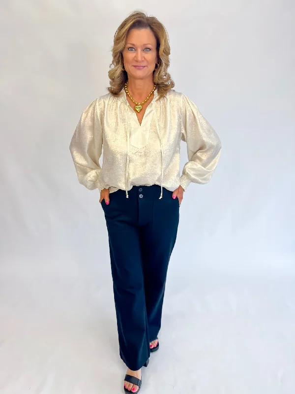 Save Like Never Before!Save Like Never Before!Golden Radiance Blouse-Ivory