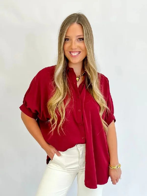 Save More Than Ever!Save More Than Ever![Jess Lea] Oakley Top - Burgundy