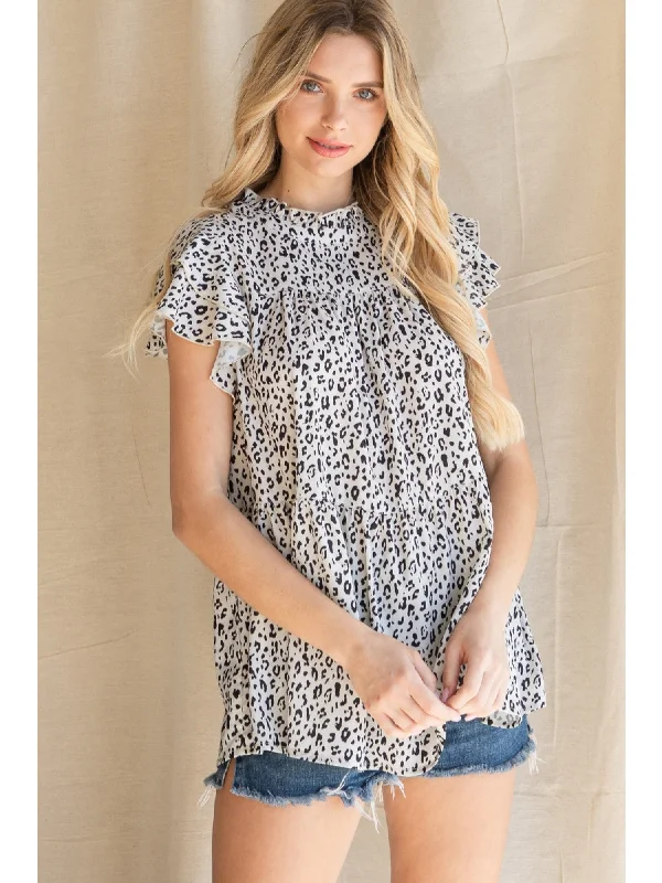 Your Shopping Wish, Our Discount Command!Your Shopping Wish, Our Discount Command!Leopard Print Peplum Top