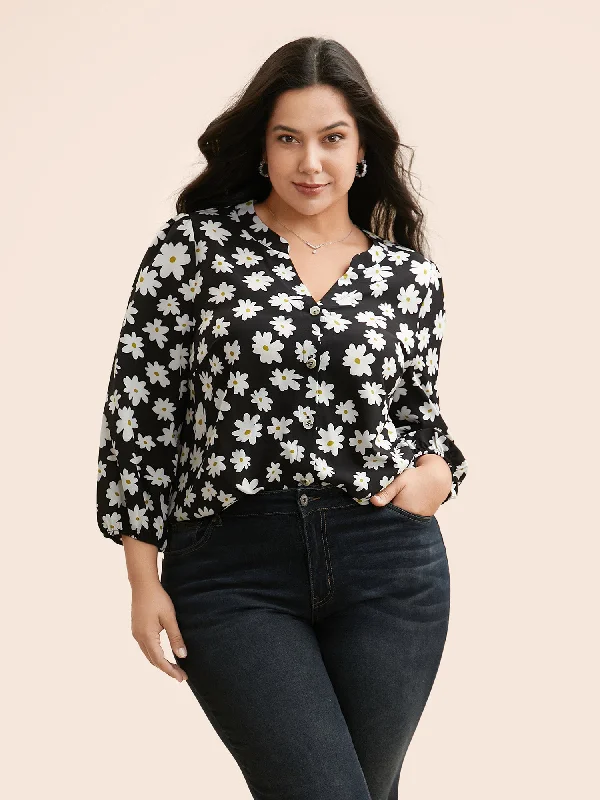 Your Best Deals Are Here!Your Best Deals Are Here!Natural Flower Print Button Up Shirt