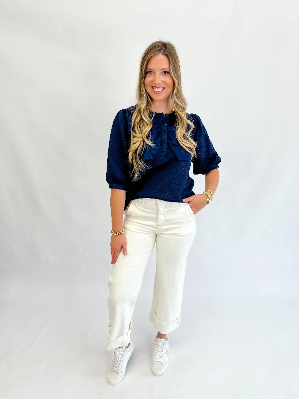 Get the Best for Less!Get the Best for Less!Navy Charm Textured Top