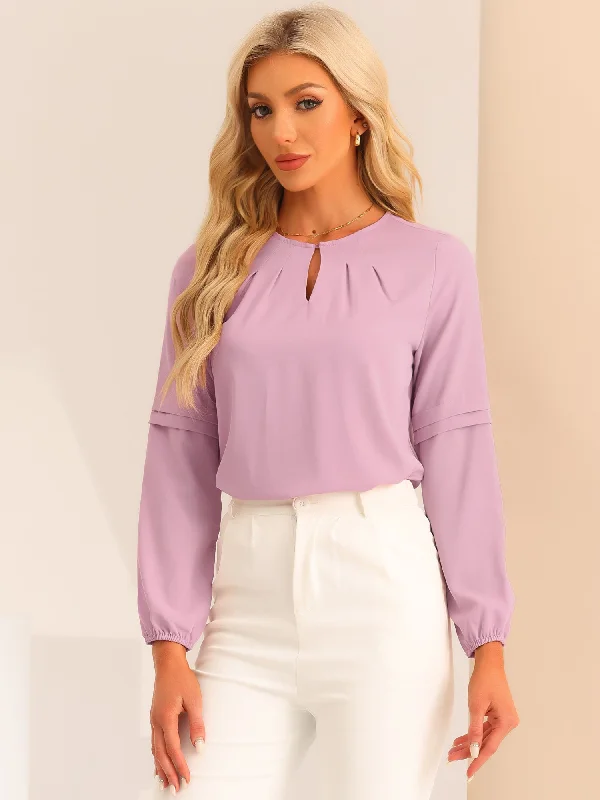 Grab Yours Before It’s Too Late!Grab Yours Before It’s Too Late!Work Chiffon Long Sleeve Keyhole Neck Elegant Blouse Grab Yours Before It’s Too Late!Grab Yours Before It’s Too Late!Work Chiffon Long Sleeve Keyhole Neck Elegant Blouse