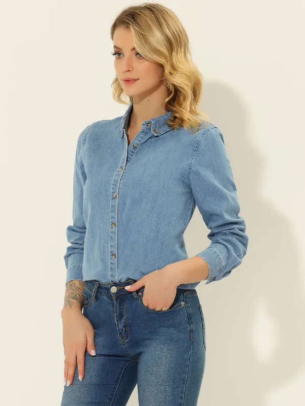 Don’t Wait – Deals Won’t Last!Don’t Wait – Deals Won’t Last!Classic Long Sleeve Button Down Casual Loose Denim Shirt Don’t Wait – Deals Won’t Last!Don’t Wait – Deals Won’t Last!Classic Long Sleeve Button Down Casual Loose Denim Shirt