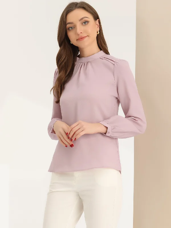 Shop the Hottest Deals!Shop the Hottest Deals!Chiffon Shirt Work Office Mock Neck Long Sleeve Blouse Shop the Hottest Deals!Shop the Hottest Deals!Chiffon Shirt Work Office Mock Neck Long Sleeve Blouse