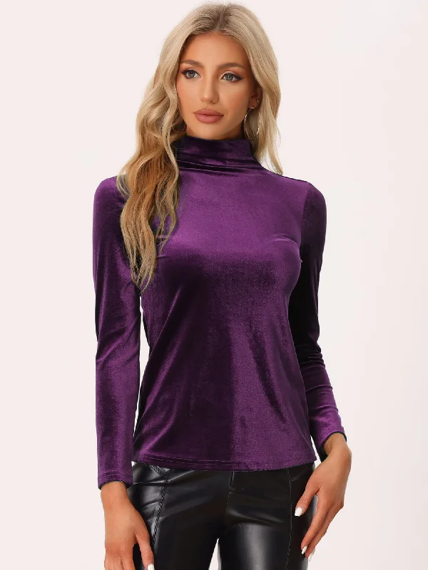 Don’t Wait – Shop Today!Don’t Wait – Shop Today!Turtleneck Velvet Top Long Sleeve Work Shirt Basic Velour Blouse Don’t Wait – Shop Today!Don’t Wait – Shop Today!Turtleneck Velvet Top Long Sleeve Work Shirt Basic Velour Blouse
